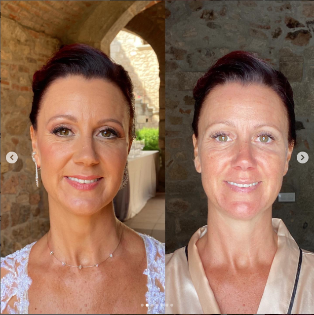 Antes y después maquillaje boda